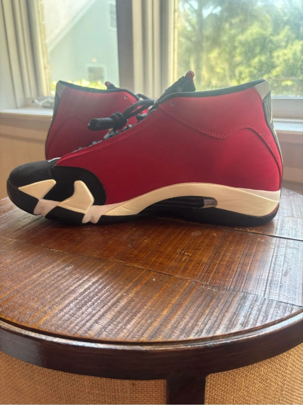 Air Jordan 14 Retro black red and white men size 13 with box